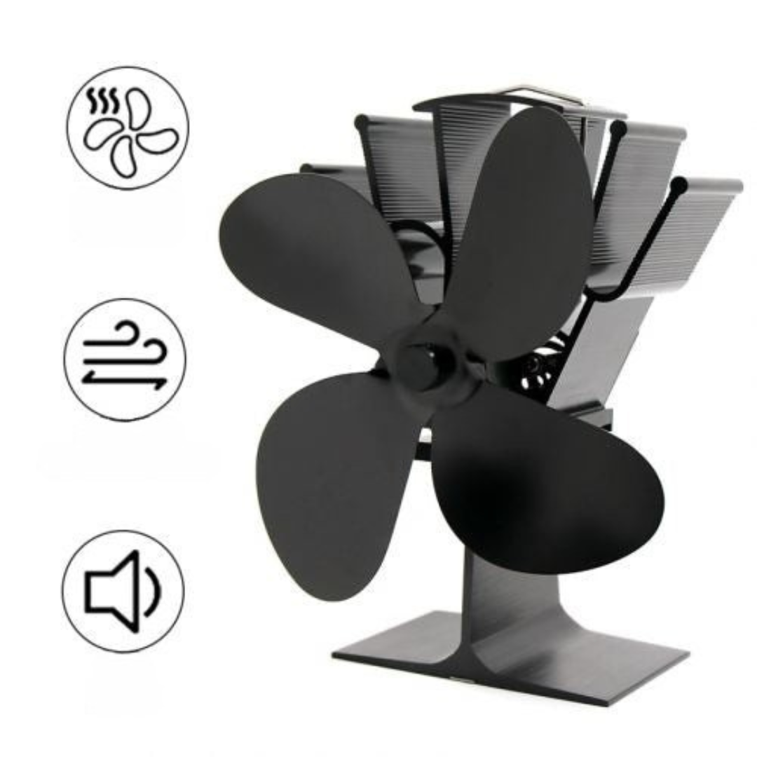 Efficient Wood Stove Heat Powered Metal Fan