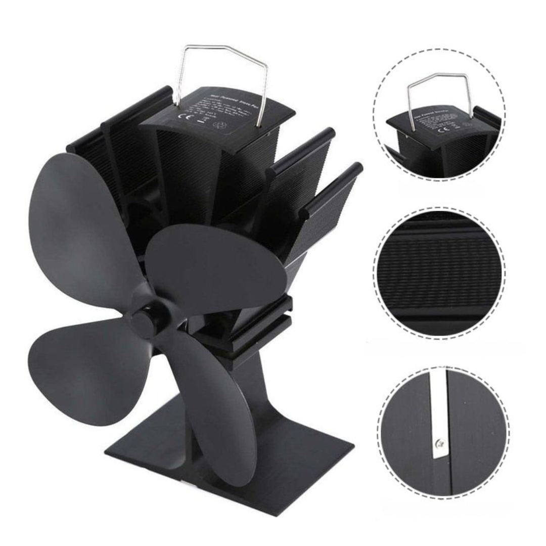 Efficient Wood Stove Heat Powered Metal Fan