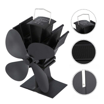 Efficient Wood Stove Heat Powered Metal Fan