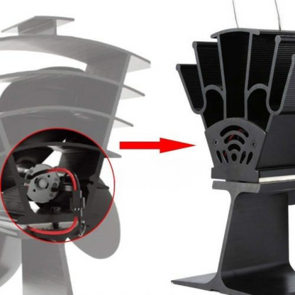 Efficient Wood Stove Heat Powered Metal Fan