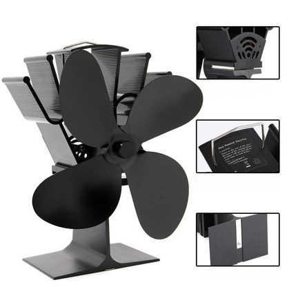 Efficient Wood Stove Heat Powered Metal Fan