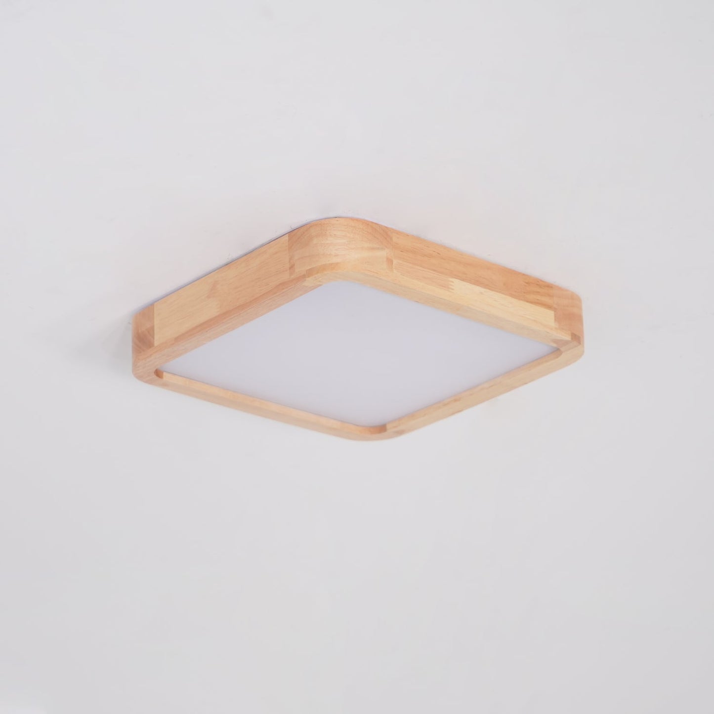 Simple Round Wood LED Ceiling Light Fixture
