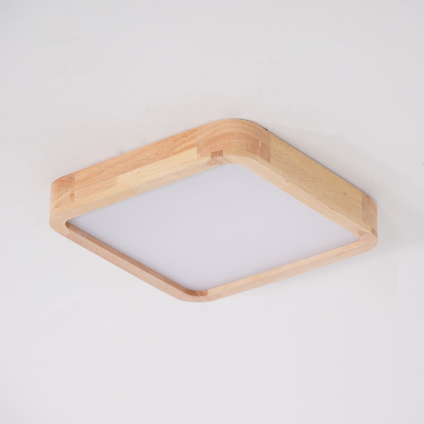 Simple Round Wood LED Ceiling Light Fixture