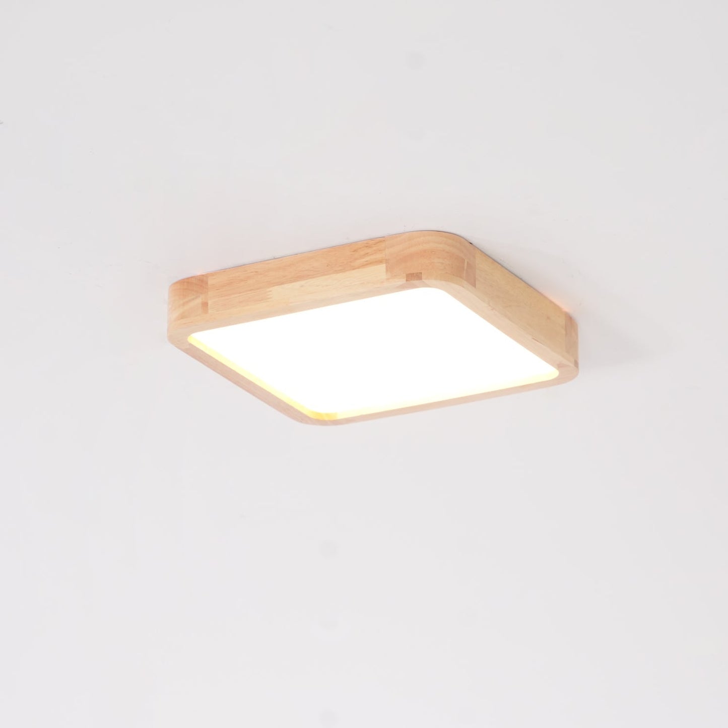 Simple Round Wood LED Ceiling Light Fixture