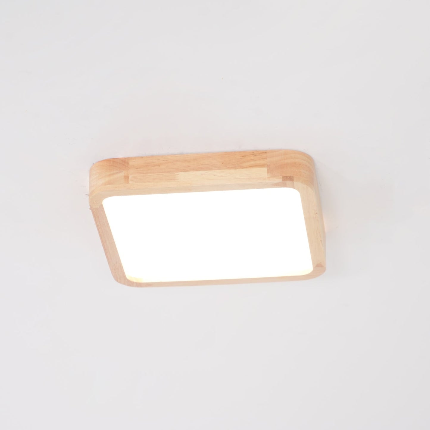 Simple Round Wood LED Ceiling Light Fixture