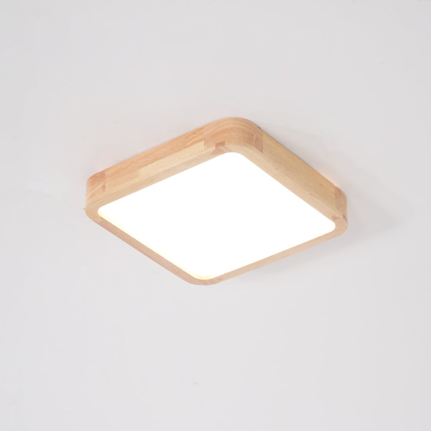 Simple Round Wood LED Ceiling Light Fixture