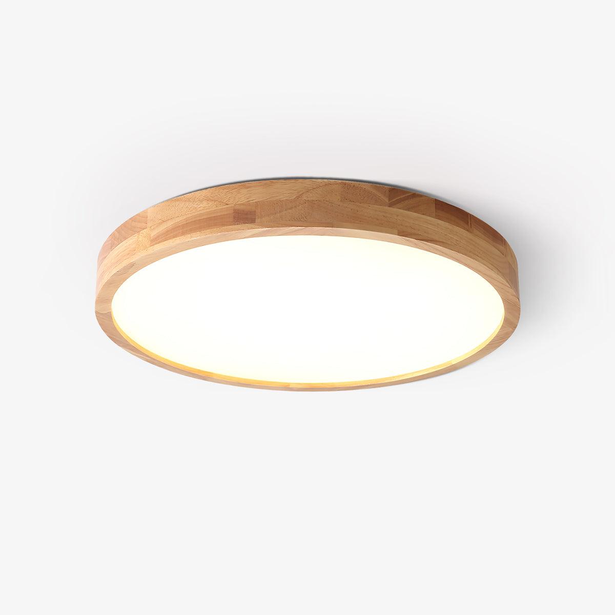 Simple Round Wood LED Ceiling Light Fixture - OutfitLondon