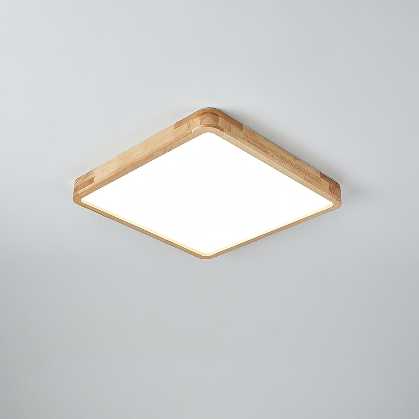 Simple Round Wood LED Ceiling Light Fixture