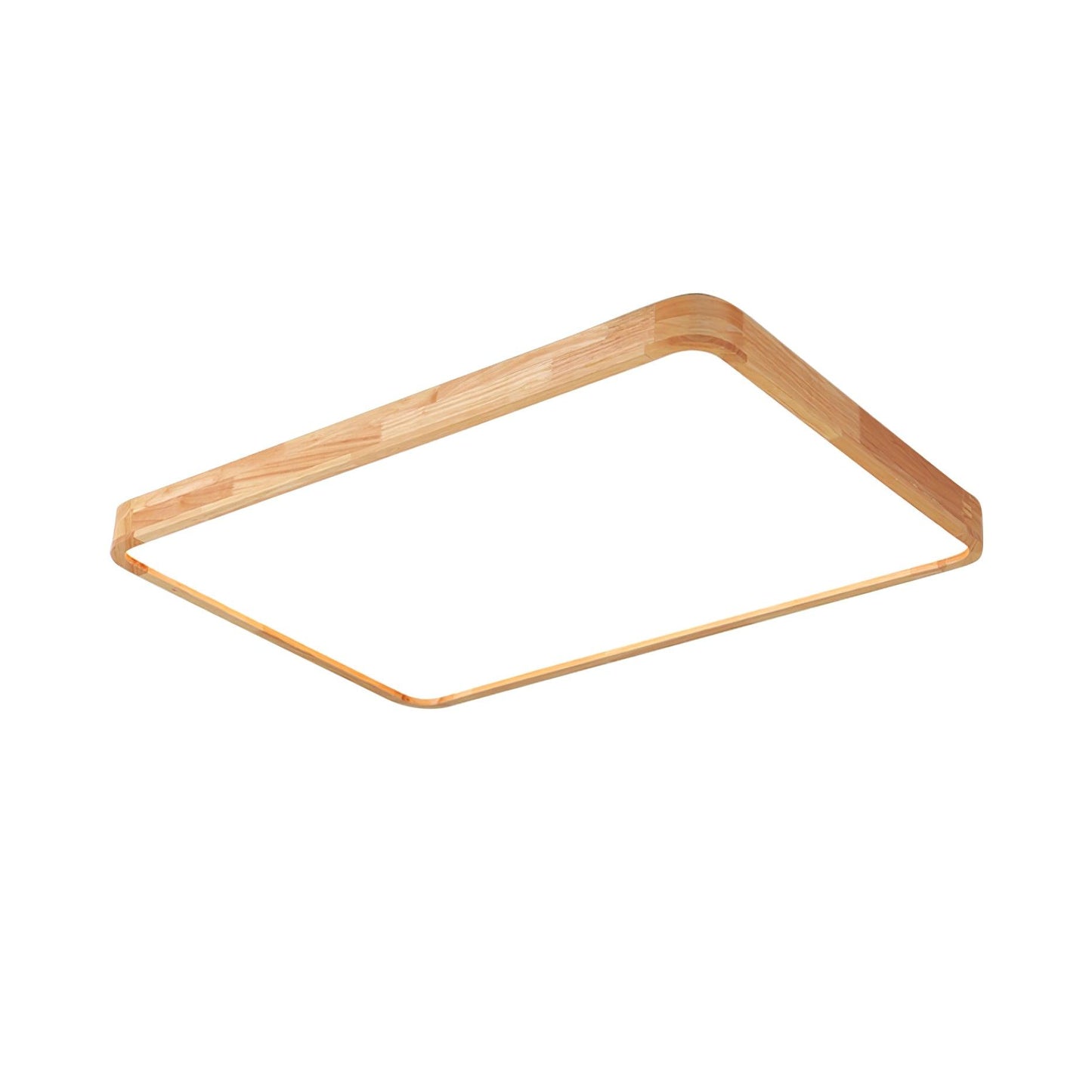 Simple Round Wood LED Ceiling Light Fixture
