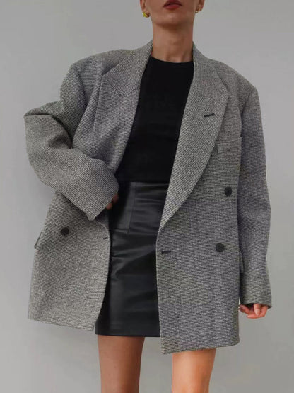 Classic Plaid Tweed Belted Jacket - OutfitLondon