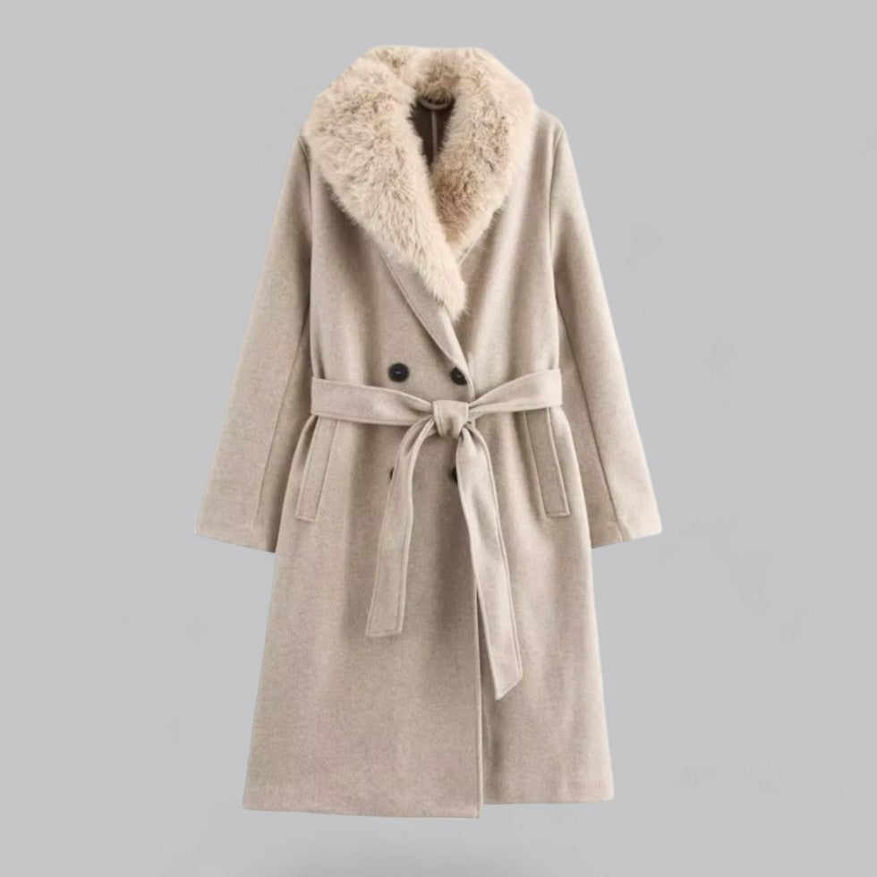 Luxury Faux Fur Long Coat For Ladies - OutfitLondon