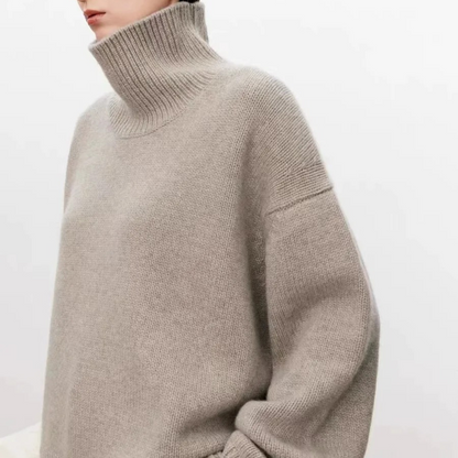 Soft Luxury Cashmere Turtleneck Sweater - OutfitLondon