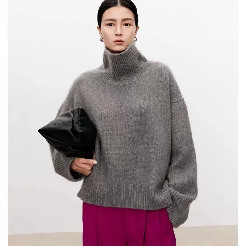 Soft Luxury Cashmere Turtleneck Sweater
