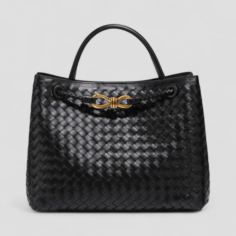 Natural Leather Shoulder Handbag with Strap - OutfitLondon