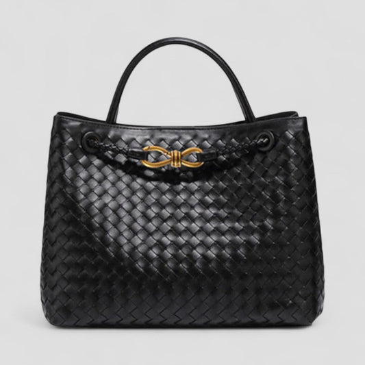 Natural Leather Shoulder Handbag with Strap - OutfitLondon
