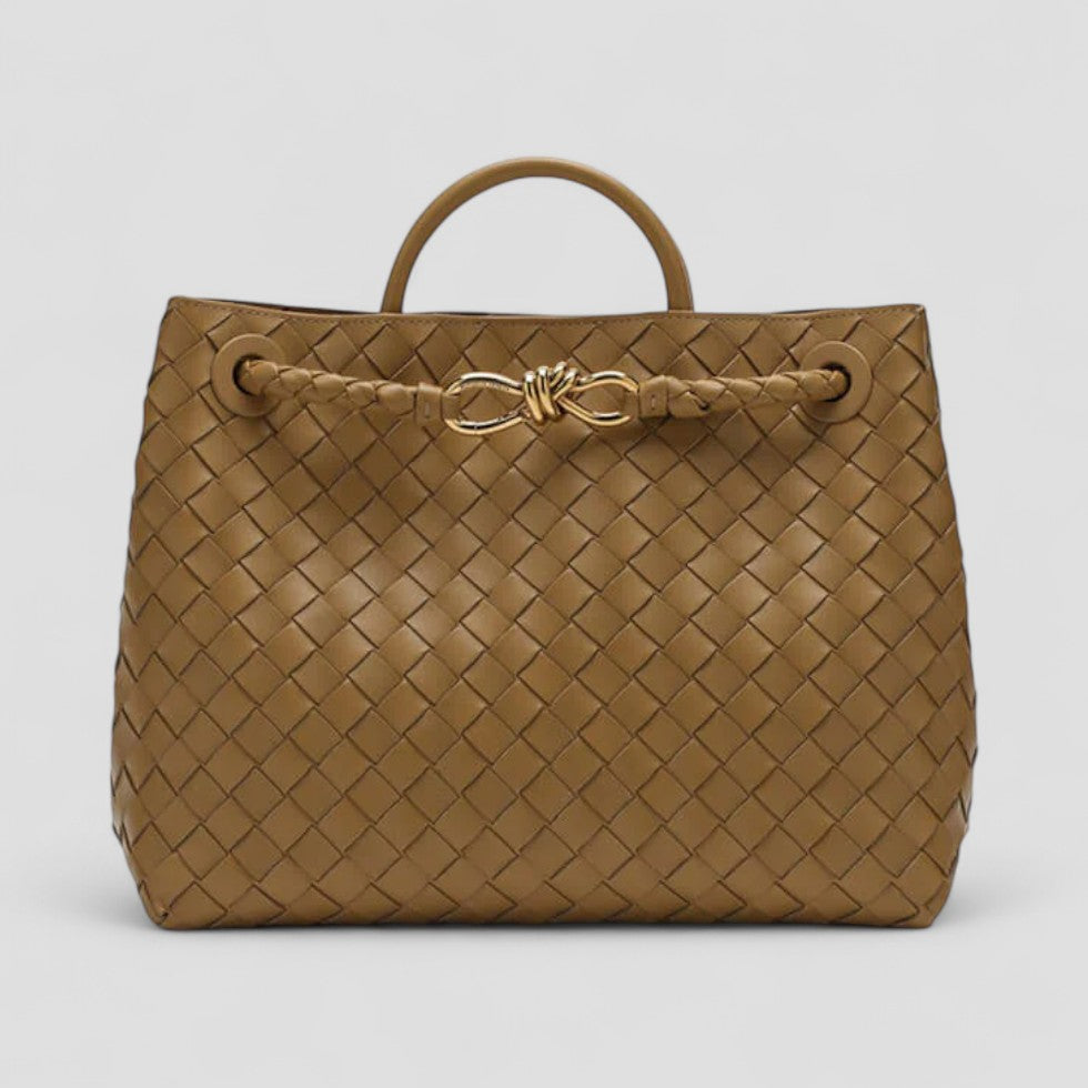 Natural Leather Shoulder Handbag with Strap