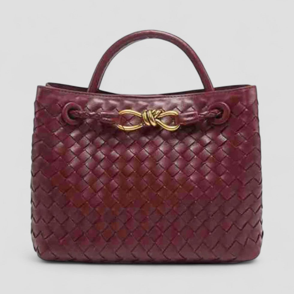 Natural Leather Shoulder Handbag with Strap