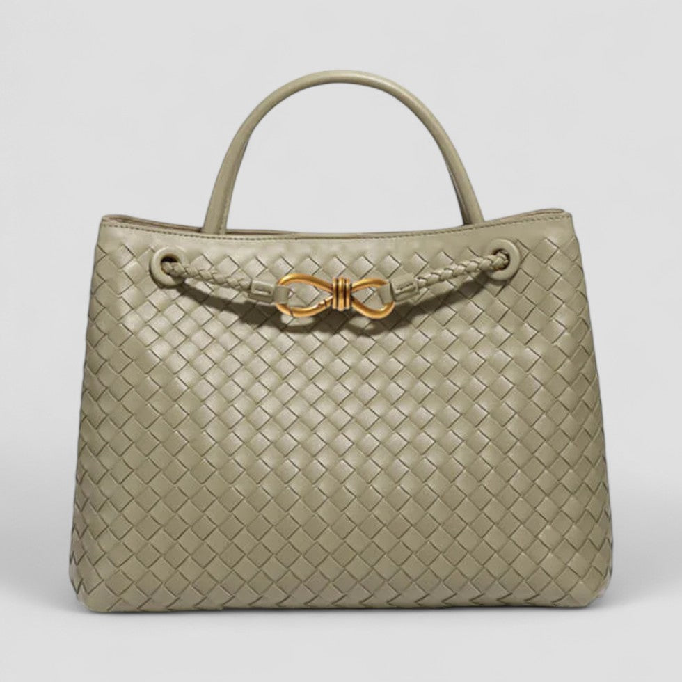 Natural Leather Shoulder Handbag with Strap