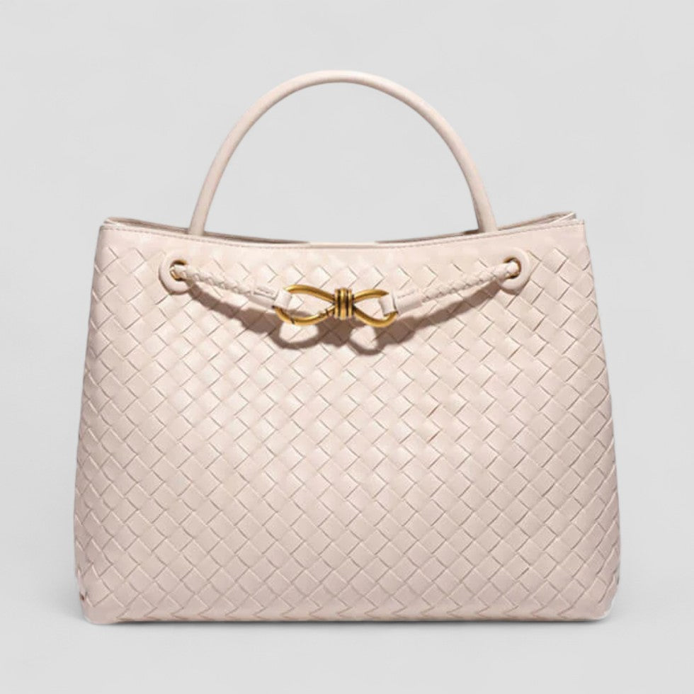 Natural Leather Shoulder Handbag with Strap