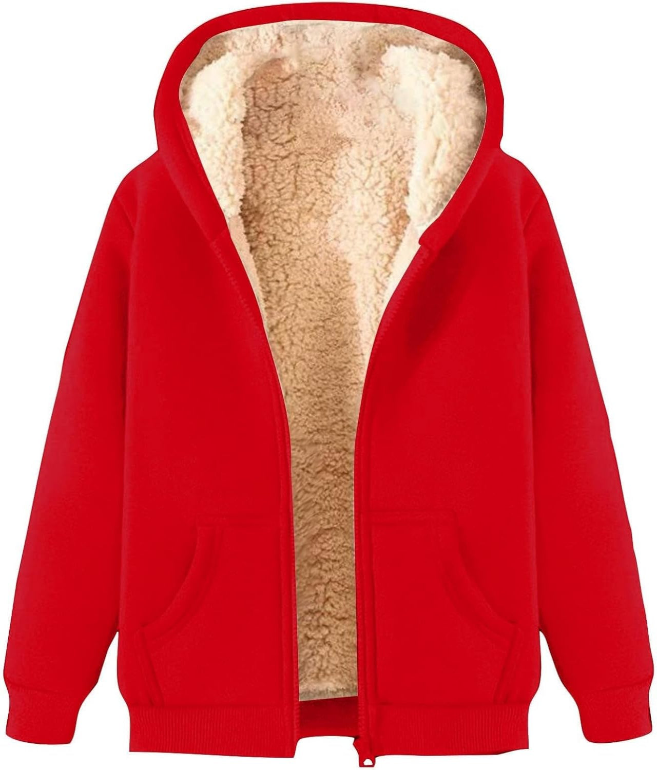 Ladies' Fleece Zip Hooded Jacket