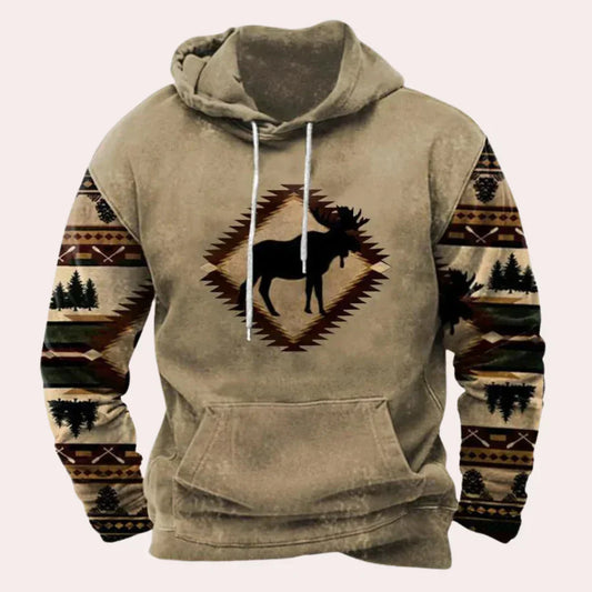 Relaxed Fit Mens Hooded Sweatshirt LOGAN - OutfitLondon