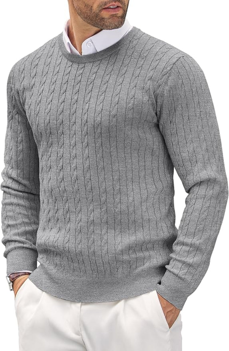 Men's Classic Fit Premium Crew Neck Pullover Sweater