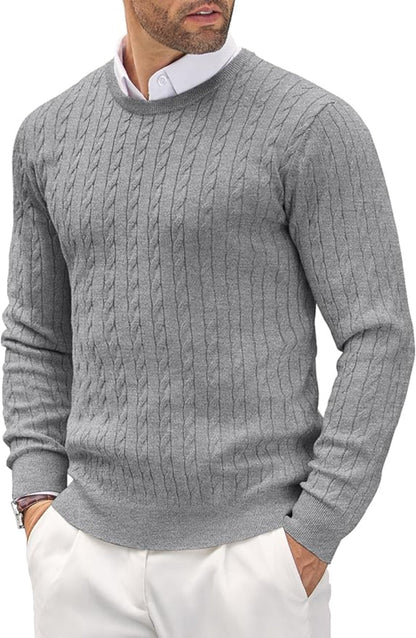 Men's Classic Fit Premium Crew Neck Pullover Sweater