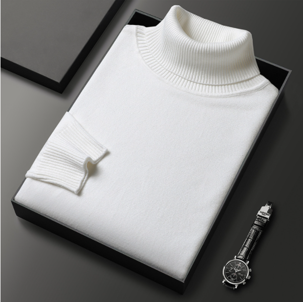 Men's Cashmere Cotton Turtleneck Sweater