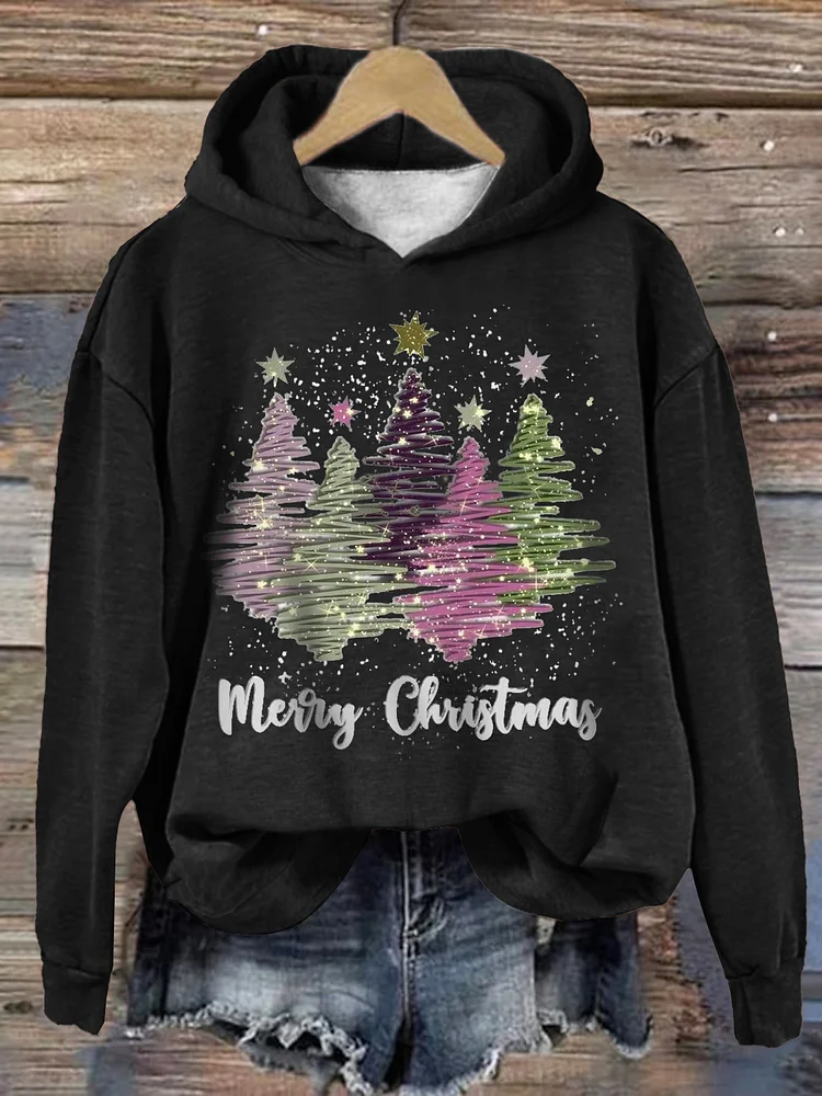 Soft Warm Women's Christmas Hooded Sweatshirt