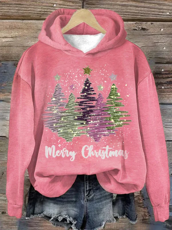 Soft Warm Women's Christmas Hooded Sweatshirt