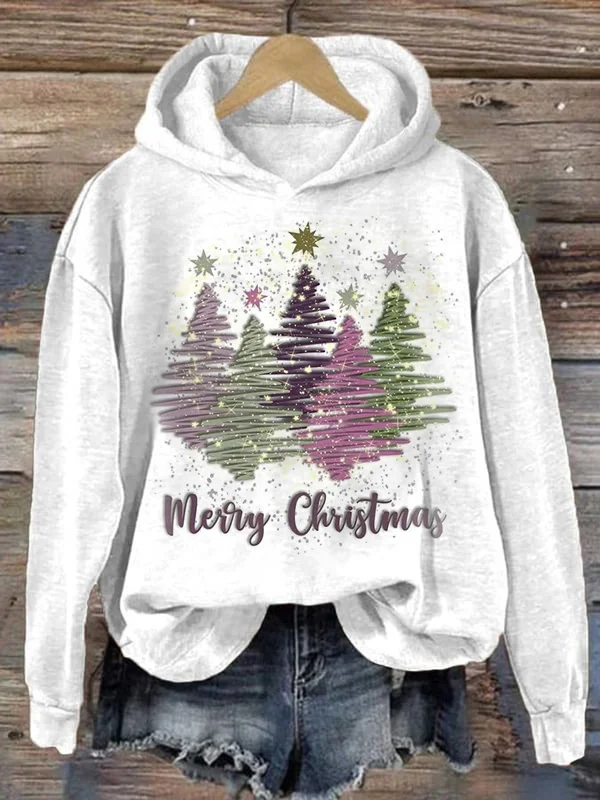 Soft Warm Women's Christmas Hooded Sweatshirt