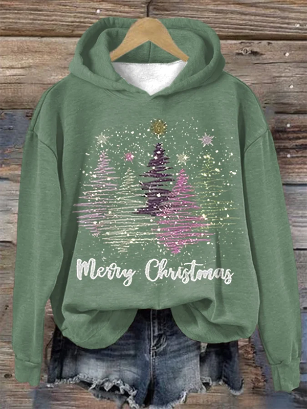 Soft Warm Women's Christmas Hooded Sweatshirt - OutfitLondon