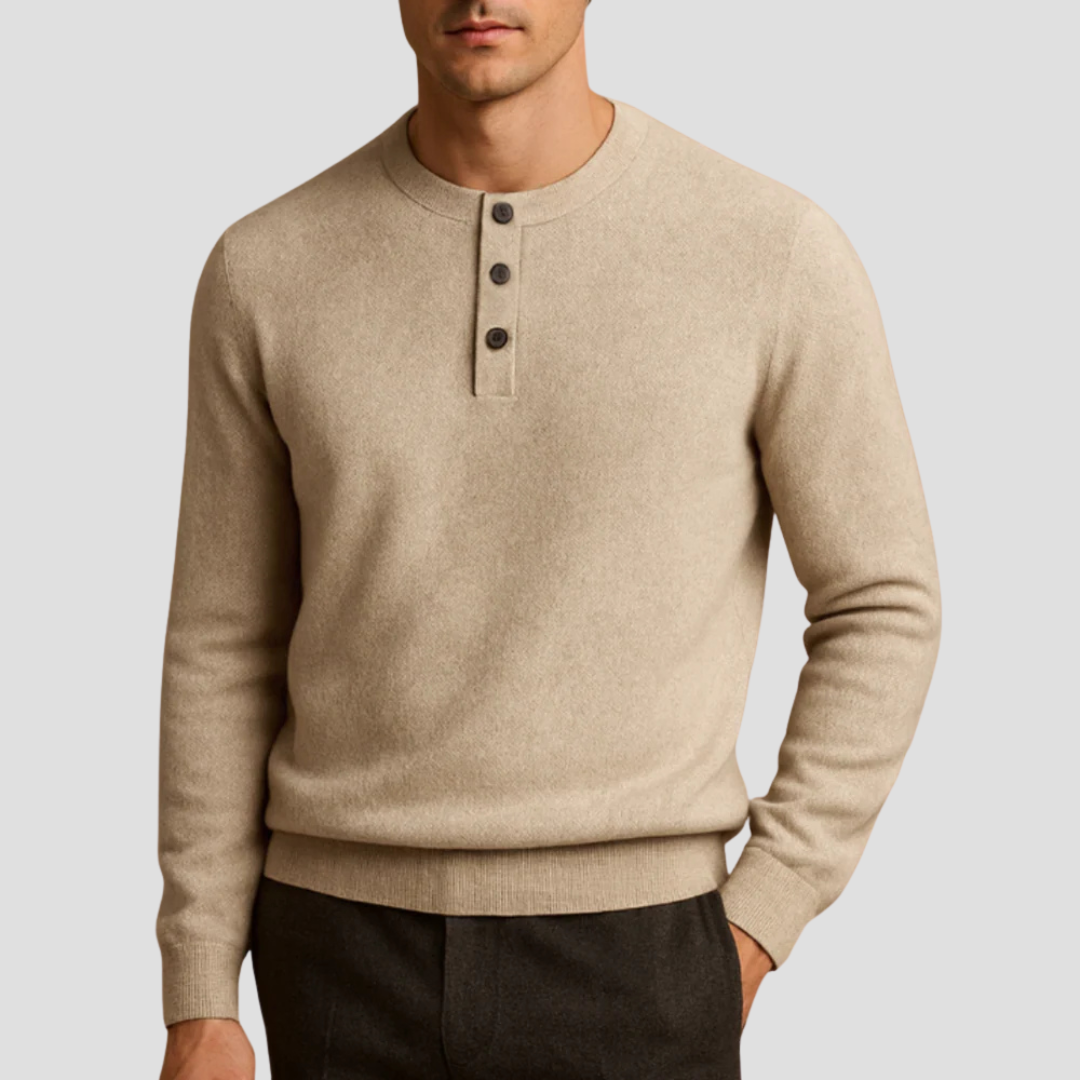 Casual Men's Crew Neck Knit Sweater - OutfitLondon