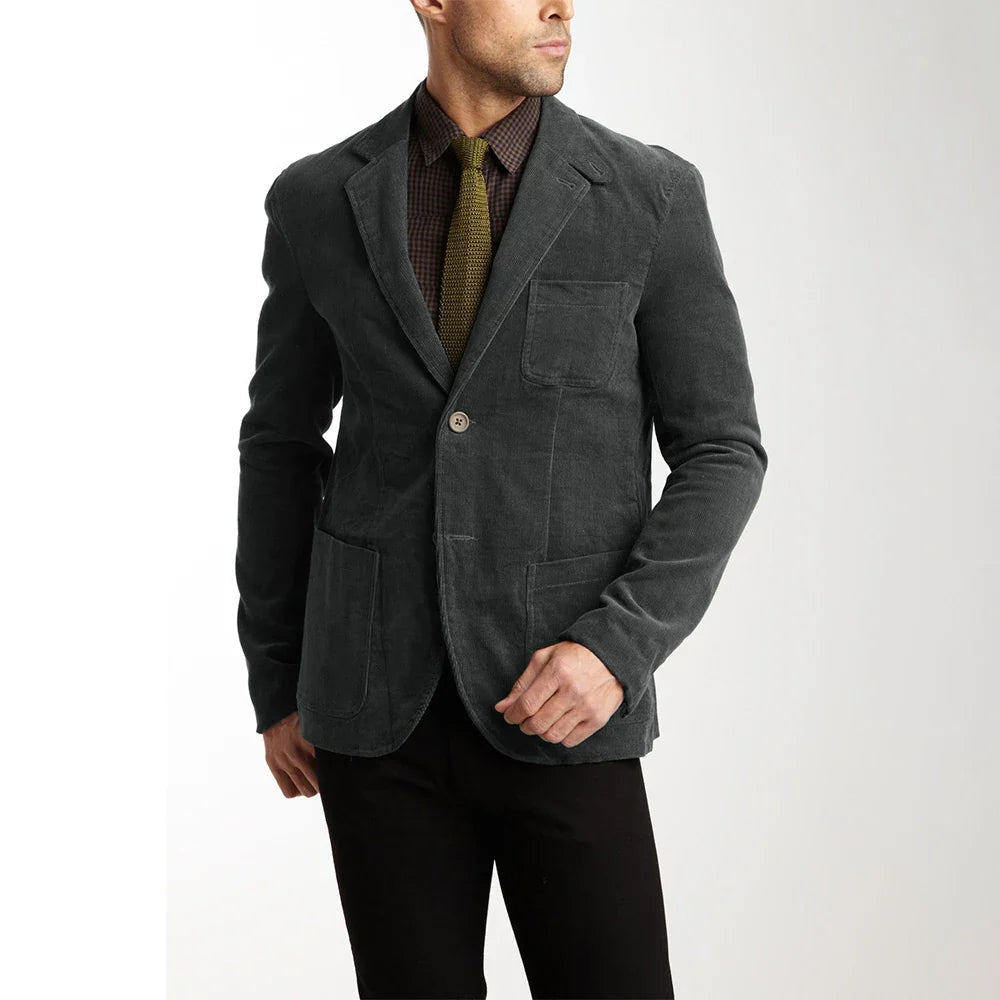 Rugged Stylish Men's Corduroy Coat - OutfitLondon