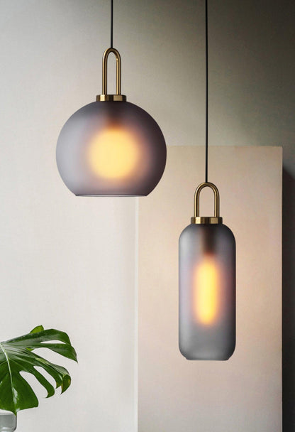 Sleek Glass Metal Pendant Light Fixture
