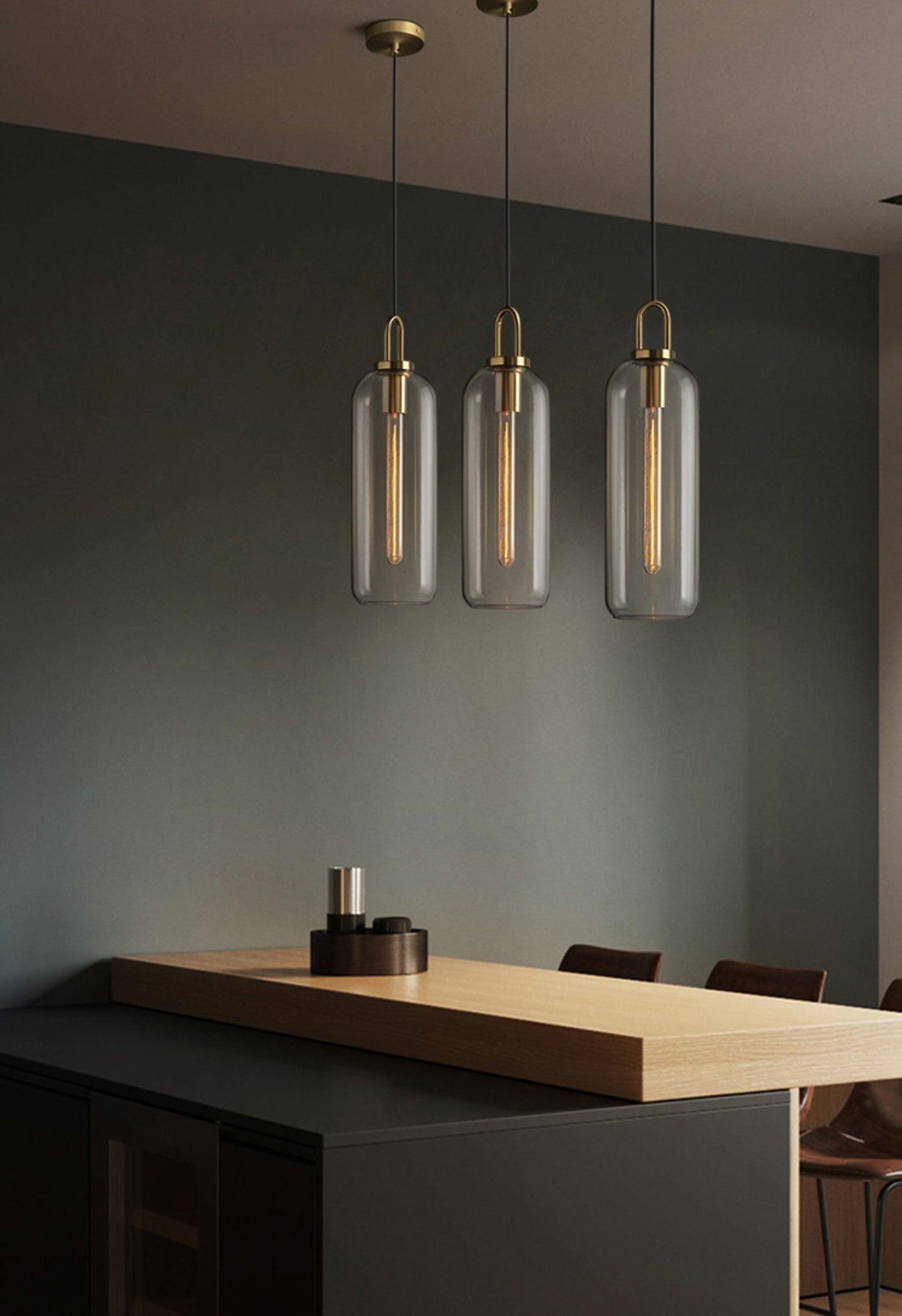 Sleek Glass Metal Pendant Light Fixture