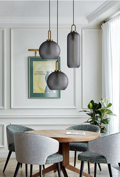 Sleek Glass Metal Pendant Light Fixture