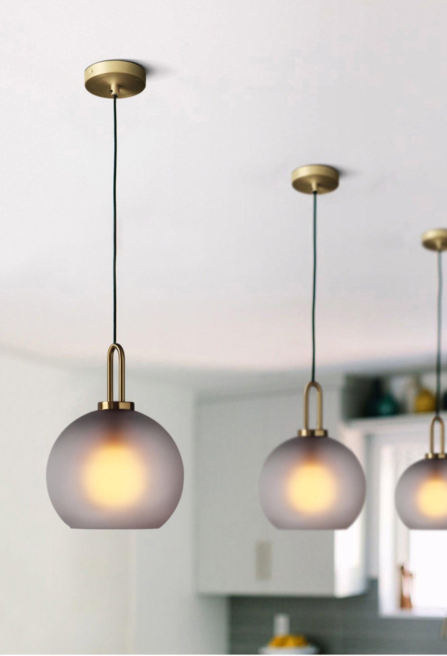 Sleek Glass Metal Pendant Light Fixture