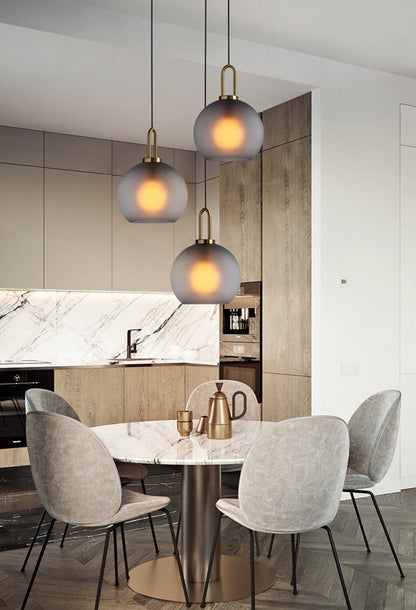 Sleek Glass Metal Pendant Light Fixture