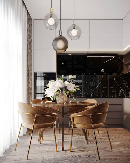 Sleek Glass Metal Pendant Light Fixture