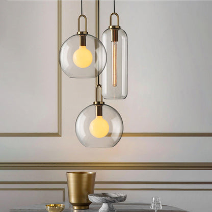 Sleek Glass Metal Pendant Light Fixture