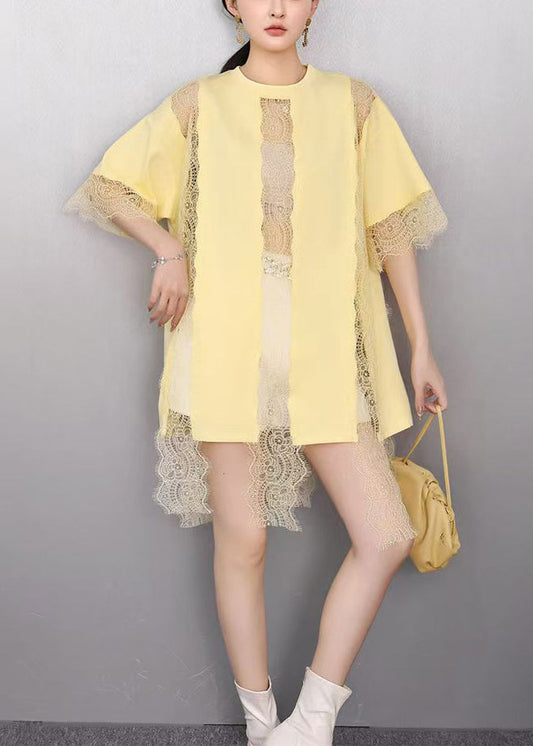 Women's Cotton Blend Sleeveless Yellow Breathable - OutfitLondon
