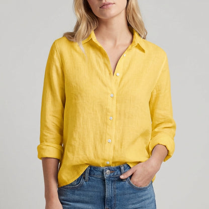 Casual Fit Floral Blouse with Long Sleeves