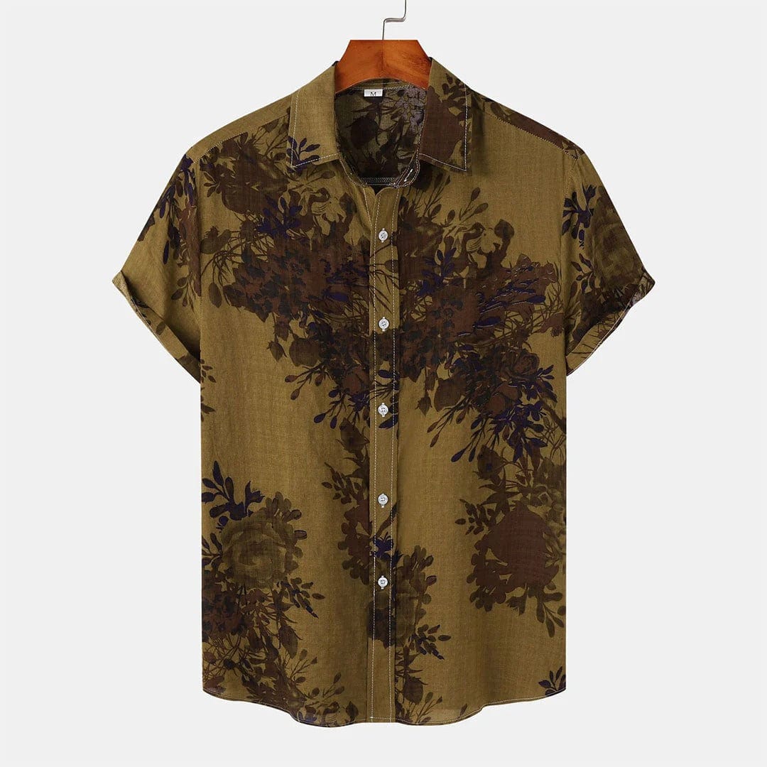 Vintage Style Floral Polo Tee