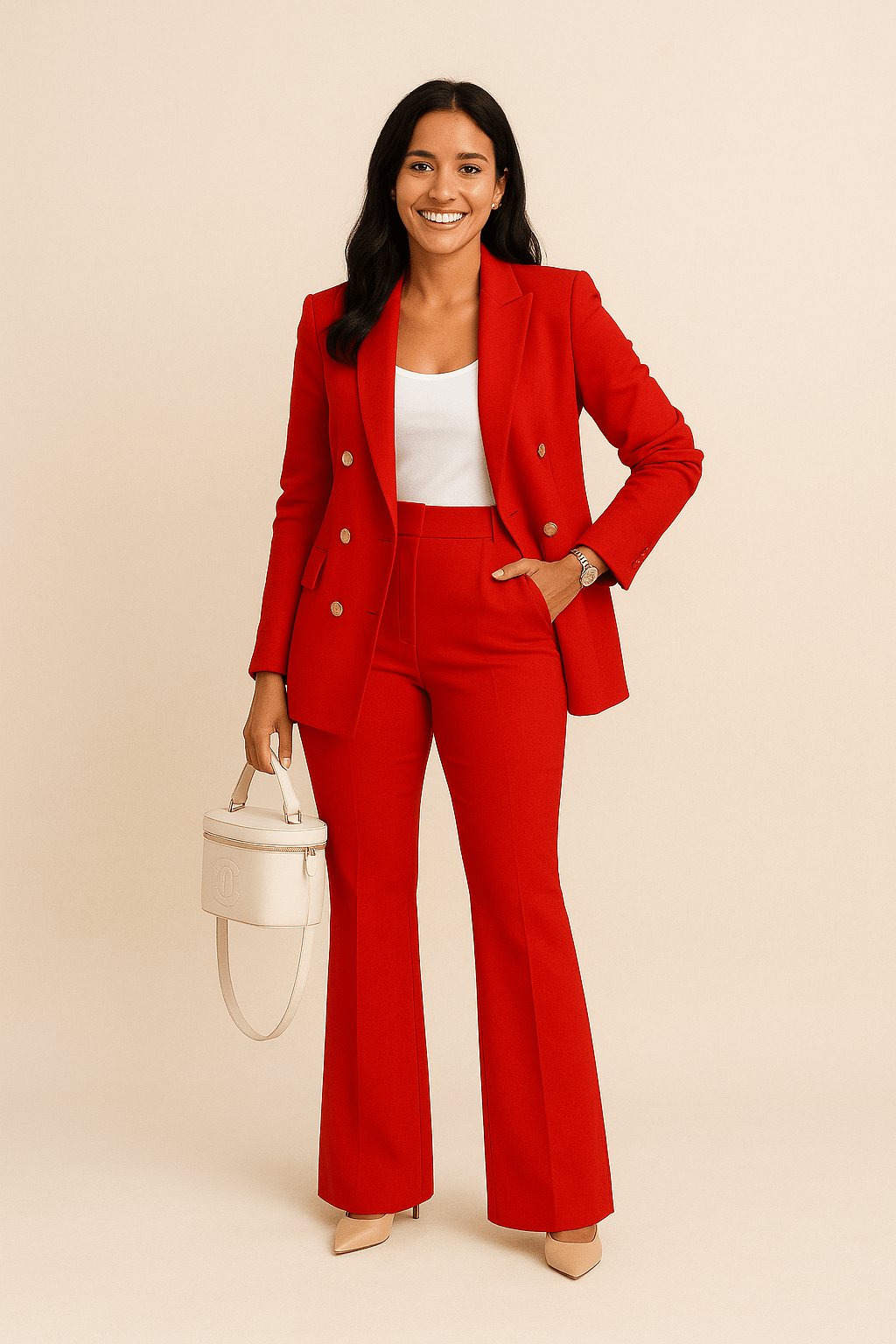 Women's Two Piece Blazer And Trousers Set