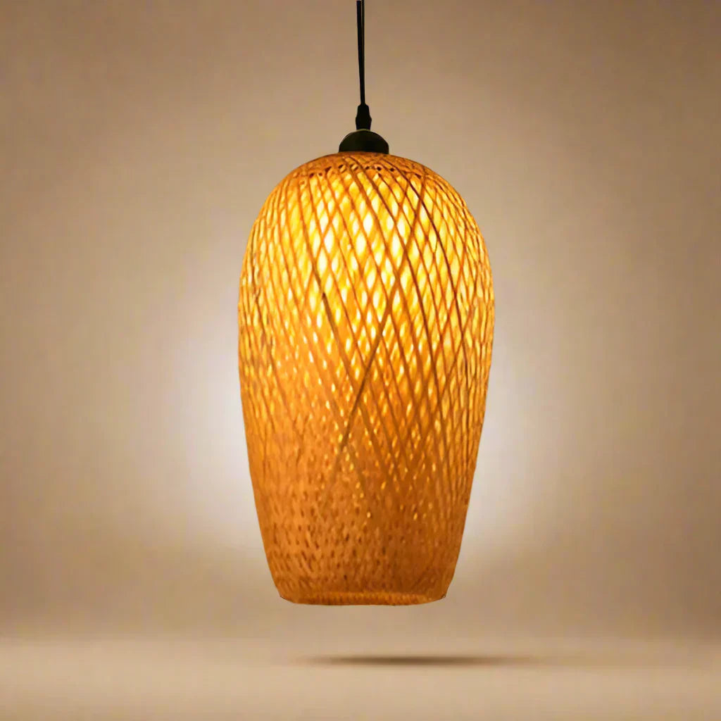 Rustic Bamboo Hanging Lamp