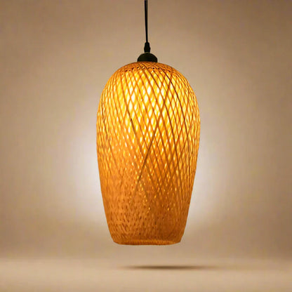Rustic Bamboo Hanging Lamp