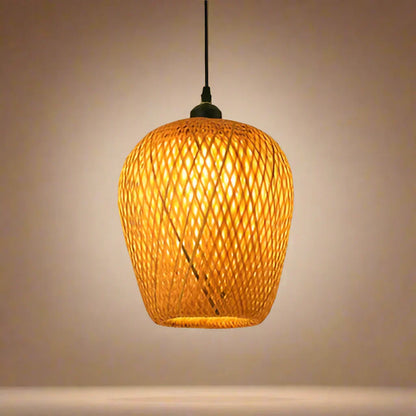 Rustic Bamboo Hanging Lamp