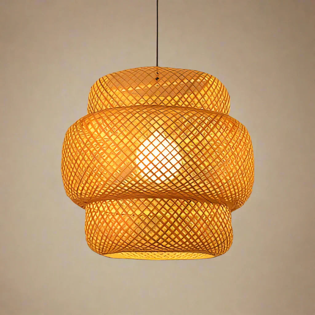 Rustic Bamboo Hanging Lamp