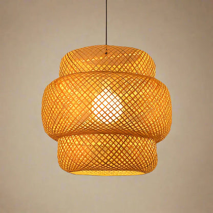 Rustic Bamboo Hanging Lamp